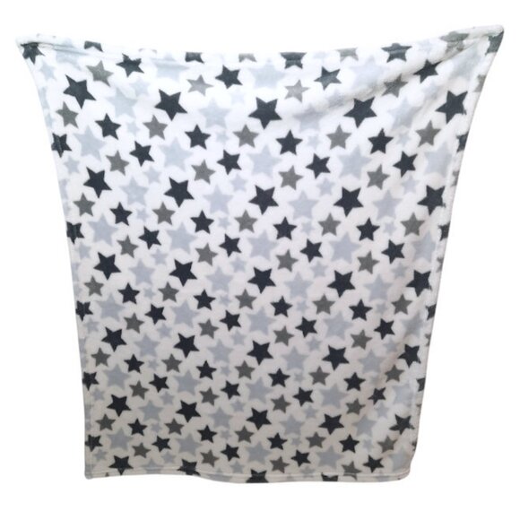 2018 Chick Pea Gray Stars Lovey Security Blanket 35" X 32" - Picture 3 of 4